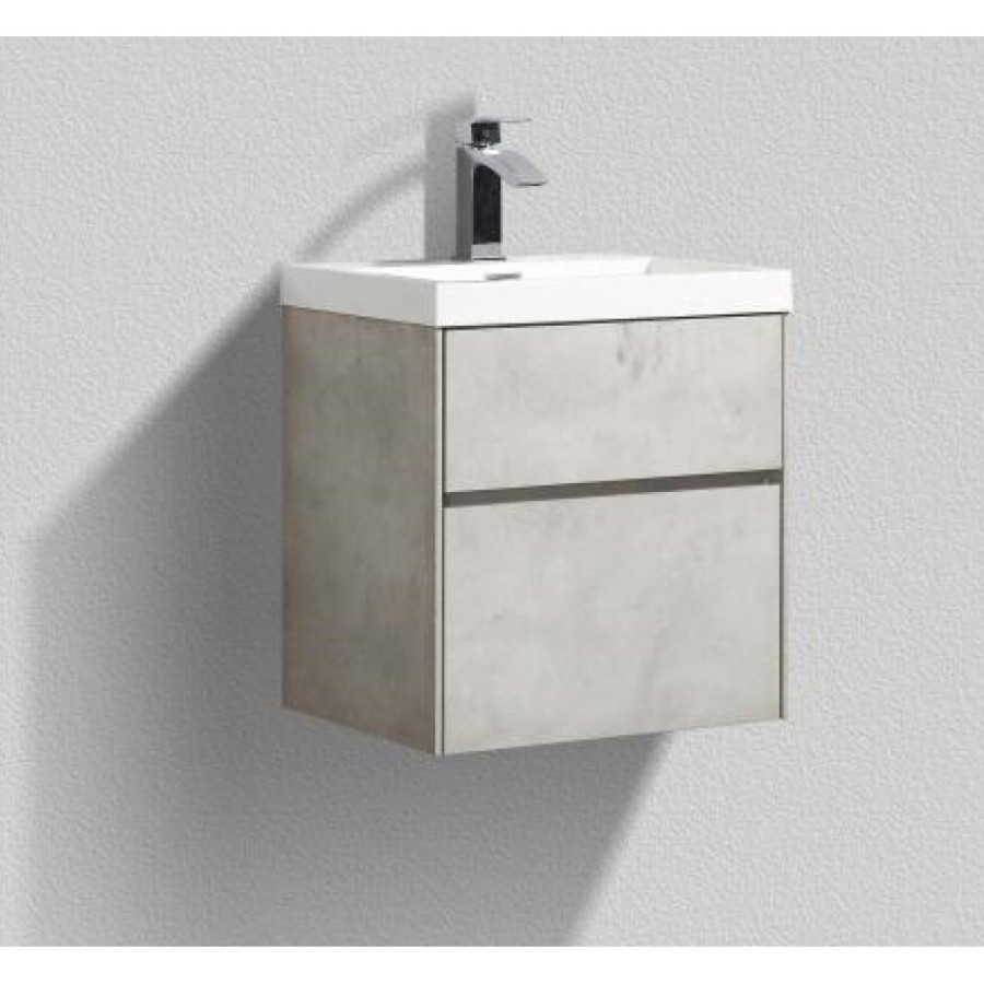 Тумба под раковину BelBagno Pietra Mini PIETRA MINI-500AS-2C-SO-SCM 50 см, серый (Stucco Cemento)