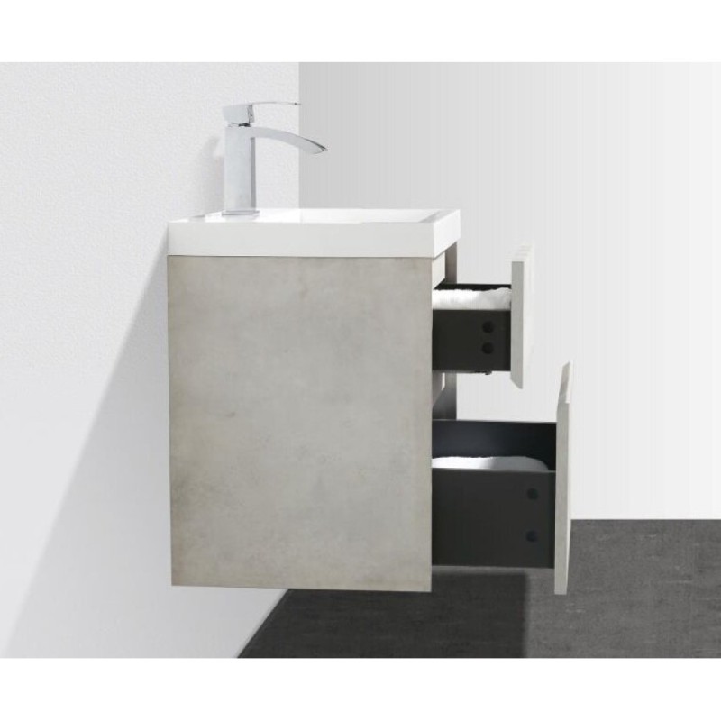 Тумба под раковину BelBagno Pietra Mini PIETRA MINI-500AS-2C-SO-SCM 50 см, серый (Stucco Cemento)