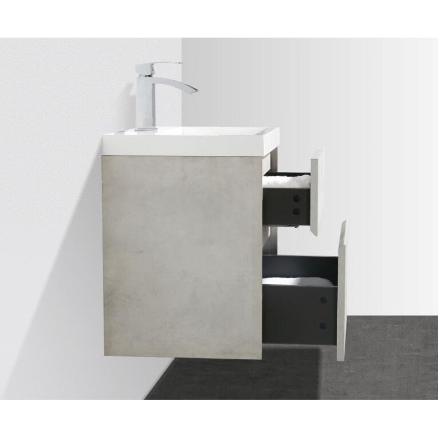 Тумба под раковину BelBagno Pietra Mini PIETRA MINI-500AS-2C-SO-SCM 50 см, серый (Stucco Cemento)