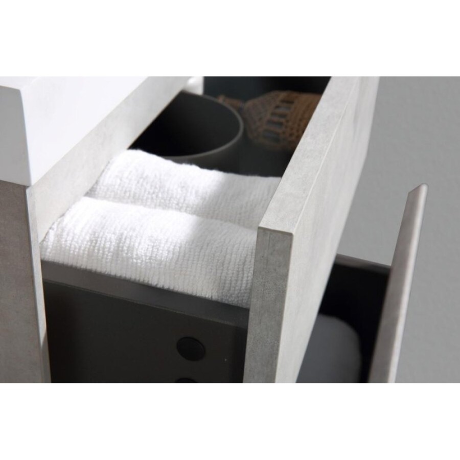 Тумба под раковину BelBagno Pietra Mini PIETRA MINI-500AS-2C-SO-SCM 50 см, серый (Stucco Cemento)