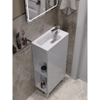 Тумба с раковиной Orange Мини, 40 см, напольная, белый, Smart Pack, Mini2-40TUW+Ra