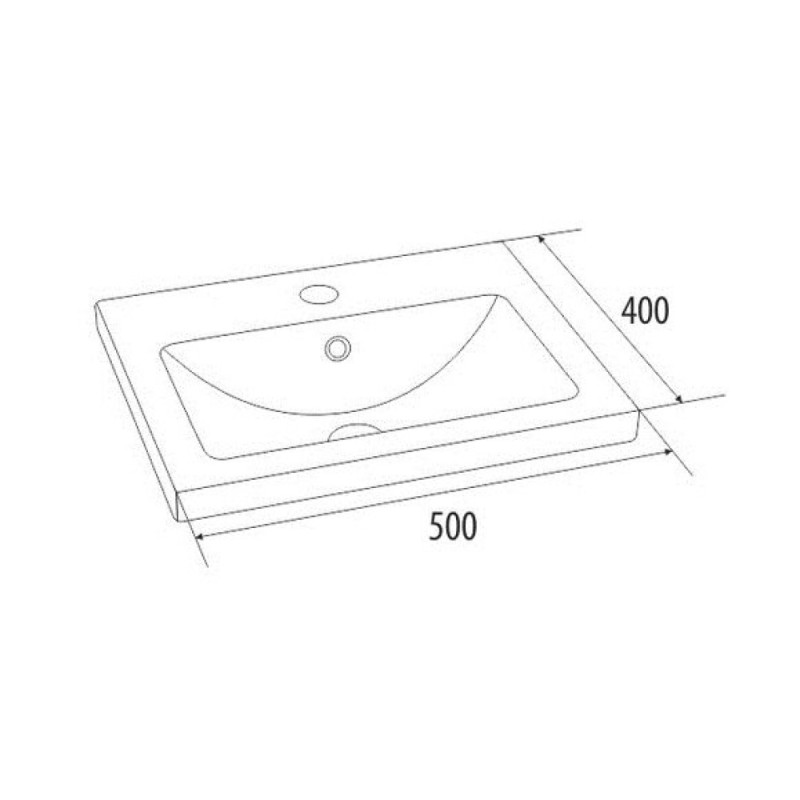 Тумба с раковиной Iddis Mirro MIR50W0i95K 50 см подвесная, белая/дерево