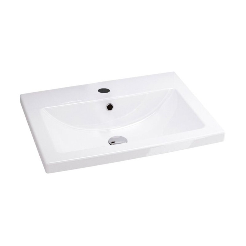 Тумба с раковиной Iddis Mirro MIR60W0i95K 60 см подвесная, белая/дерево
