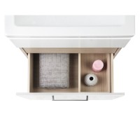 Тумба с раковиной Iddis Mirro MIR60W0i95K 60 см подвесная, белая/дерево