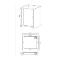 Душевая дверь в нишу Good Door Mokka DR-90-C-WE, 90 х 185 см, стекло прозрачное, белый, МК00001