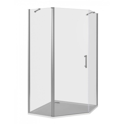 Душевое ограждение Good Door Mokka PNT-100-C-WE, 100 х 100 х 185 см, стекло прозрачное, профиль белый, МК00015