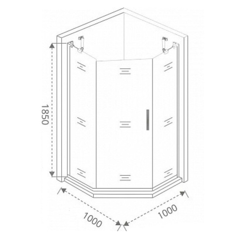 Душевое ограждение Good Door Mokka PNT-100-C-WE, 100 х 100 х 185 см, стекло прозрачное, профиль белый, МК00015