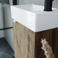 Тумба под раковину Sancos Mini 35, подвесная, дуб чарльстон, MN35ECHR