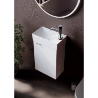 Тумба под раковину Sancos Mini 35, подвесная, белый глянец, MN35WL