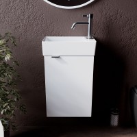 Тумба под раковину Sancos Mini 35, подвесная, белый глянец, MN35WL