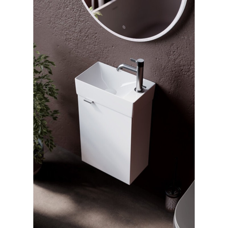 Тумба под раковину Sancos Mini 35, подвесная, белый глянец, MN35WR