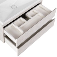 Тумба под раковину Cezares Molveno-100-2C-SO-LB, 100 см, подвесная, legno bianco
