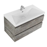Тумба под раковину Cezares Molveno-100-2C-SO-LG, 100 см, подвесная, legno grigio
