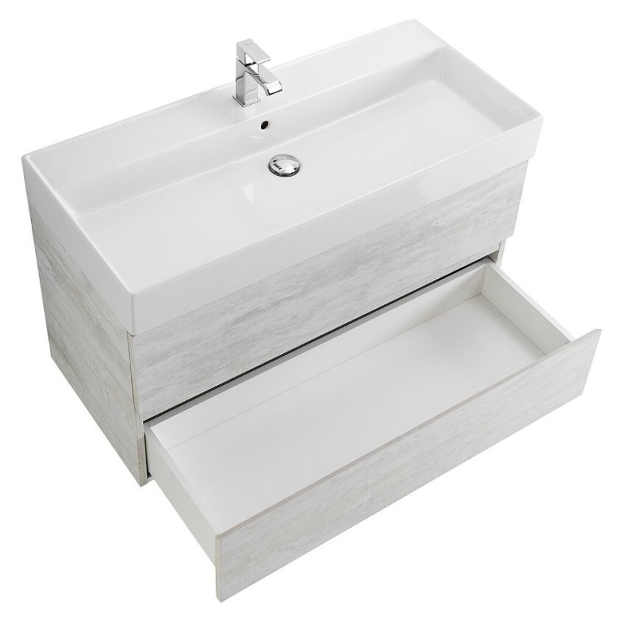 Тумба под раковину Cezares Molveno 46-100-2C-SO-LB, 100 см, подвесная, legno bianco