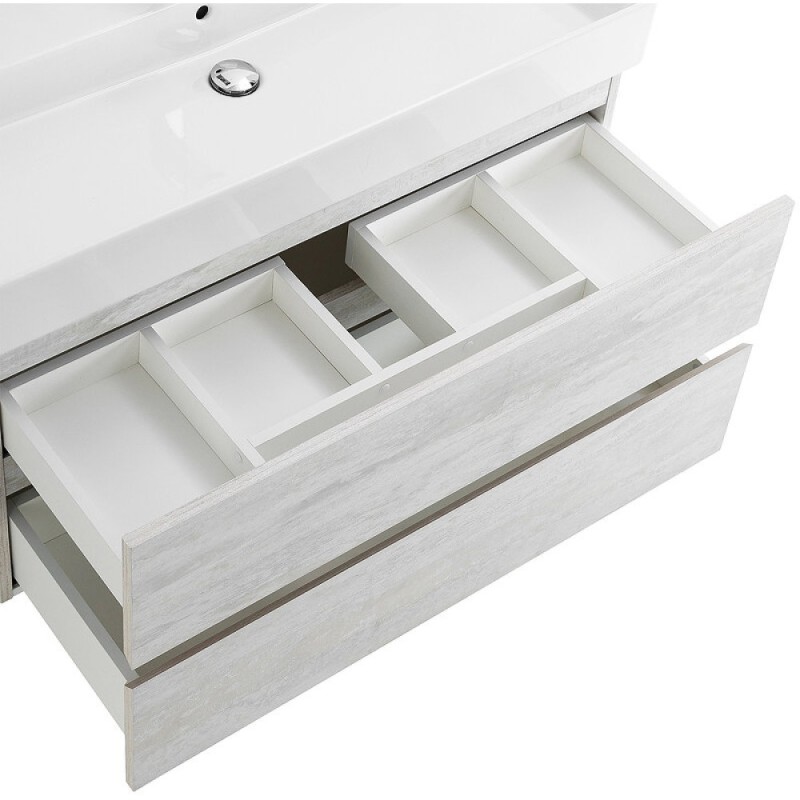 Тумба под раковину Cezares Molveno 46-100-2C-SO-LB, 100 см, подвесная, legno bianco