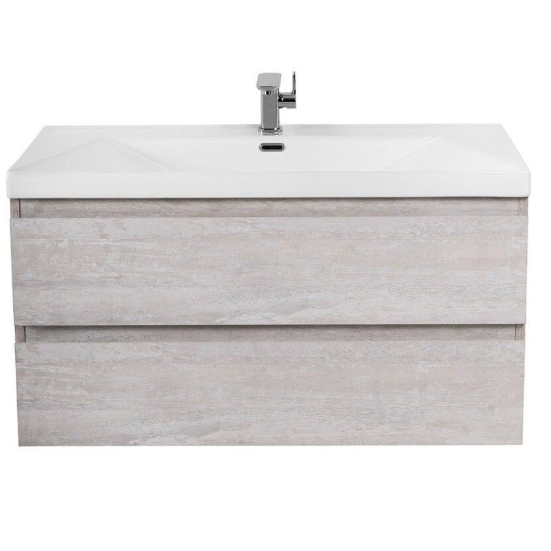 Тумба под раковину Cezares Molveno-80-2C-SO-LB, 80 см, подвесная, legno bianco