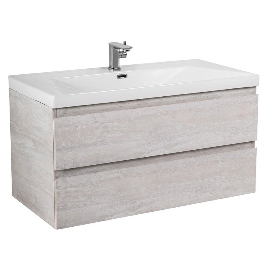 Тумба под раковину Cezares Molveno-80-2C-SO-LB, 80 см, подвесная, legno bianco