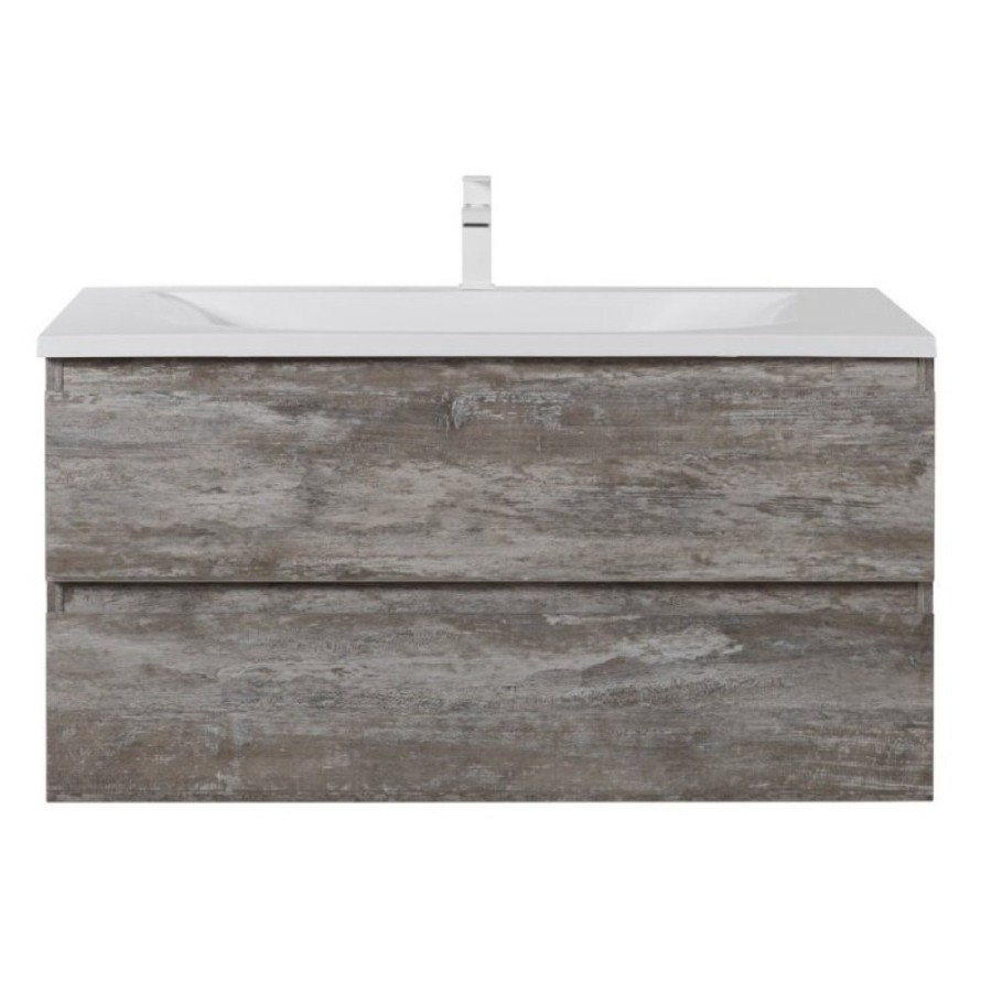 Тумба под раковину Cezares Molveno-80-2C-SO-LG, 80 см, подвесная, legno grigio