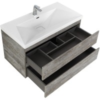 Тумба под раковину Cezares Molveno-80-2C-SO-LG, 80 см, подвесная, legno grigio