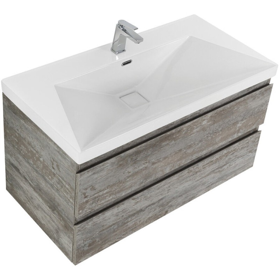 Тумба под раковину Cezares Molveno-80-2C-SO-LG, 80 см, подвесная, legno grigio