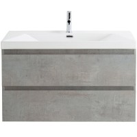 Тумба под раковину Cezares Molveno-90-2C-SO-BET, 90 см, подвесная, beton