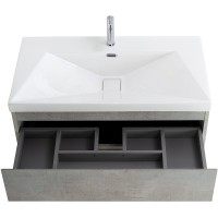 Тумба под раковину Cezares Molveno-90-2C-SO-BET, 90 см, подвесная, beton
