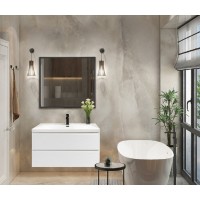 Тумба под раковину Cezares Molveno-90-2C-SO-BG, 90 см, подвесная, bianco ghiaccio