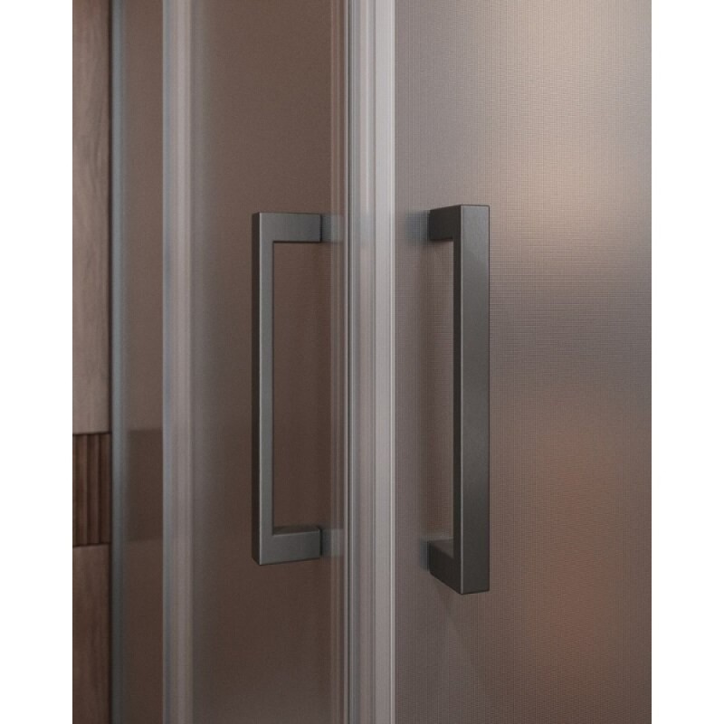 Душевой уголок Cezares Molveno-A-2-90-P-GM, 90 x 90 см, стекло рифленое, профиль оружейная сталь