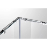 Душевой уголок Cezares Molveno-A-22-80+30-P-Cr, 110 x 110 см, стекло рифленое Punto, профиль хром