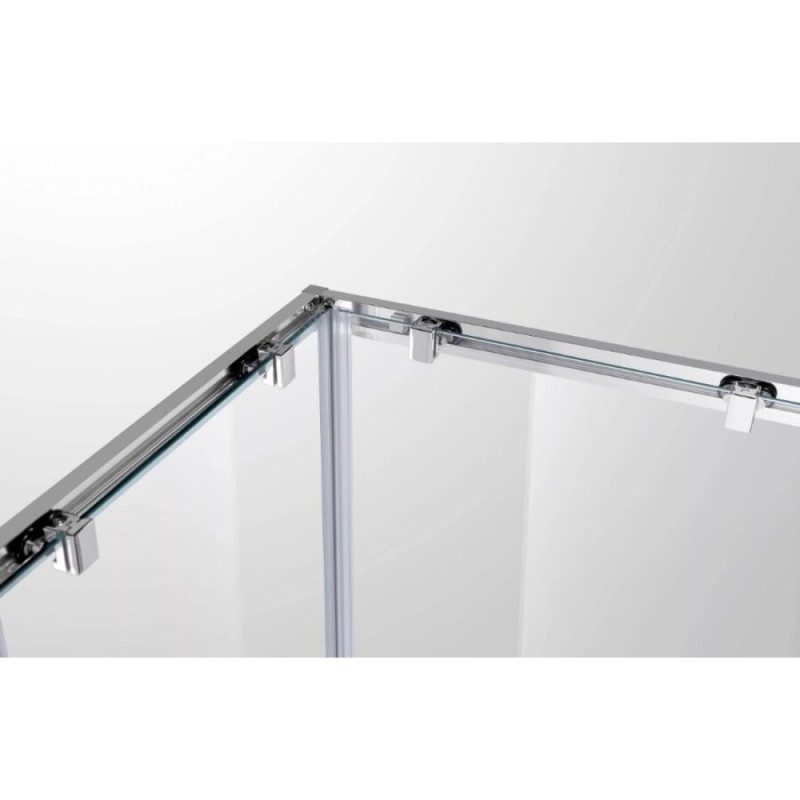 Душевой уголок Cezares Molveno-A-22-80+30-P-Cr, 110 x 110 см, стекло рифленое Punto, профиль хром