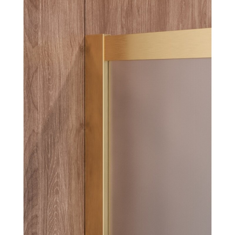 Душевой уголок Cezares Molveno-A-22-90+20-P-BORO, 110 x 110 см, стекло рифленое, профиль брашированное золото