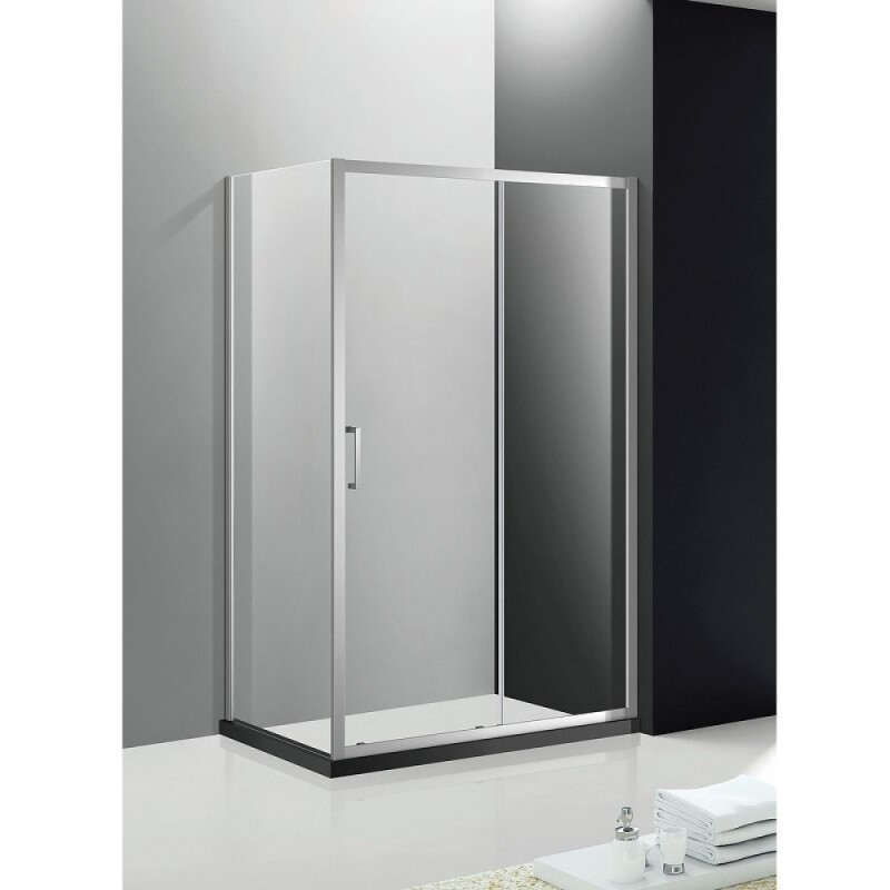 Душевой уголок Cezares MOLVENO-AH-11-150/100-C-Cr-IV, 150 x 100 см, стекло прозрачное, профиль хром