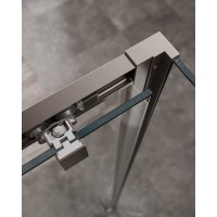 Душевой уголок Cezares Molveno-AH-11-160/90-C-GM-IV, 160 x 90 см, стекло прозрачное, профиль оружейная сталь