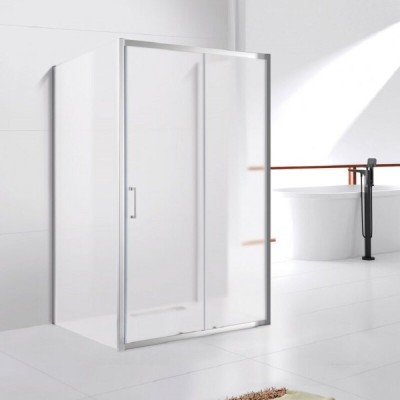 Душевой уголок Cezares MOLVENO-AH-12-150/90-P-Cr, 150 x 90 см, стекло текстурное, профиль хром