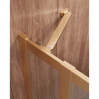 Душевой уголок Cezares Molveno-AH-21-100+20-C-BORO-IV, 120 x 100 см, стекло прозрачное, профиль брашированное золото