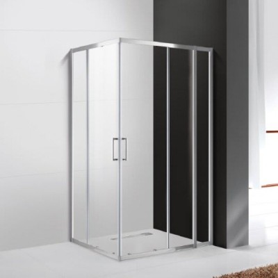 Душевой уголок Cezares Molveno-AH-21-100+20-C-Cr-IV, 120 x 100 см, стекло прозрачное антикальций, профиль хром