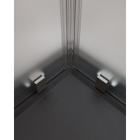 Душевой уголок Cezares Molveno-AH-21-90+20-P-GM, 110 x 90 см, стекло рифленое, профиль оружейная сталь