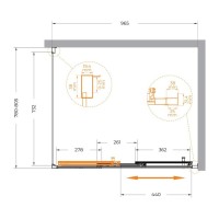 Душевой уголок Cezares Molveno-AHF-31-100/80-C-CR-IV, 100 x 80 см, стекло прозрачное, профиль хром
