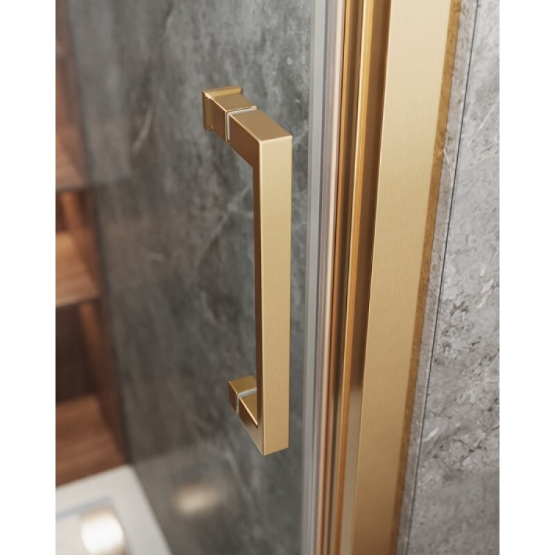 Душевой уголок Cezares Molveno-AHF-31-120/90-C-BORO-IV, 120 x 90 см, стекло прозрачное, профиль брашированное золото