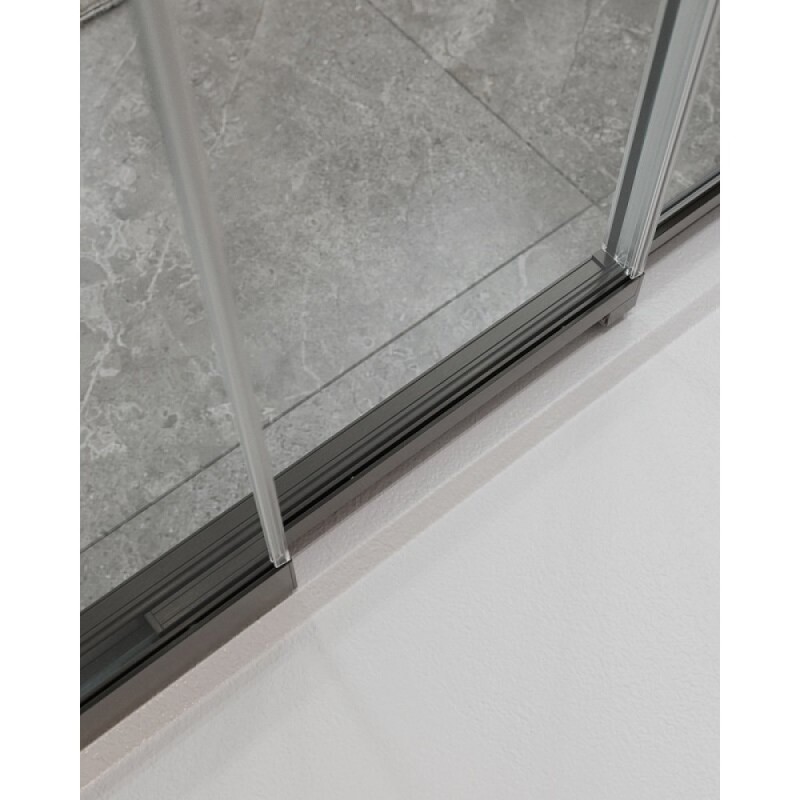 Душевой уголок Cezares Molveno-AHF-31-120/90-C-GM-IV, 120 x 90 см, стекло прозрачное, профиль оружейная сталь