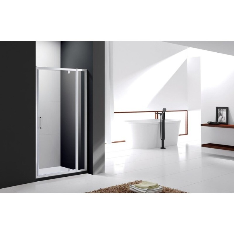 Душевая дверь Cezares Molveno-BA-11-80+30-C-Cr-IV, 110 см, стекло прозрачное, хром