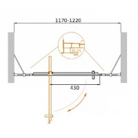 Душевая дверь Cezares Molveno-BA-12-70+50-C-Cr-IV, 120 см, стекло прозрачное антикальций, профиль хром