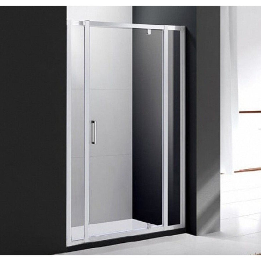 Душевая дверь Cezares Molveno-BA-12-90+50-C-Cr-IV, 140 см, стекло прозрачное антикальций, профиль хром