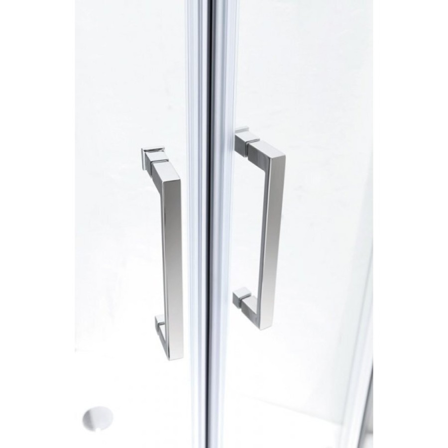 Душевая дверь в нишу Cezares MOLVENO-BF-2-160-C-Cr-IV, 160 х 190 см, стекло прозрачное антикальций, профиль хром