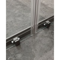 Душевая дверь Cezares Molveno-BF-2-170-C-GM-IV, 170 см, стекло прозрачное, профиль оружейная сталь