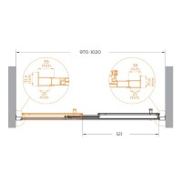 Душевая дверь Cezares Molveno-BF-3-100-C-Cr-IV, 100 см, стекло прозрачное, профиль хром