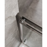 Душевая дверь Cezares Molveno-BF-3-100-C-GM-IV, 100 см, стекло прозрачное, профиль оружейная сталь