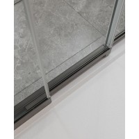 Душевая дверь Cezares Molveno-BF-3-90-C-GM-IV, 90 см, стекло прозрачное, профиль оружейная сталь