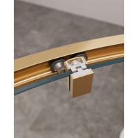 Душевой уголок Cezares Molveno-R-1-90-C-BORO-IV, 90 x 90 см, стекло прозрачное, профиль брашированное золото