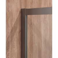 Душевой уголок Cezares Molveno-R-1-90-C-GM-IV, 90 x 90 см, стекло прозрачное, профиль оружейная сталь